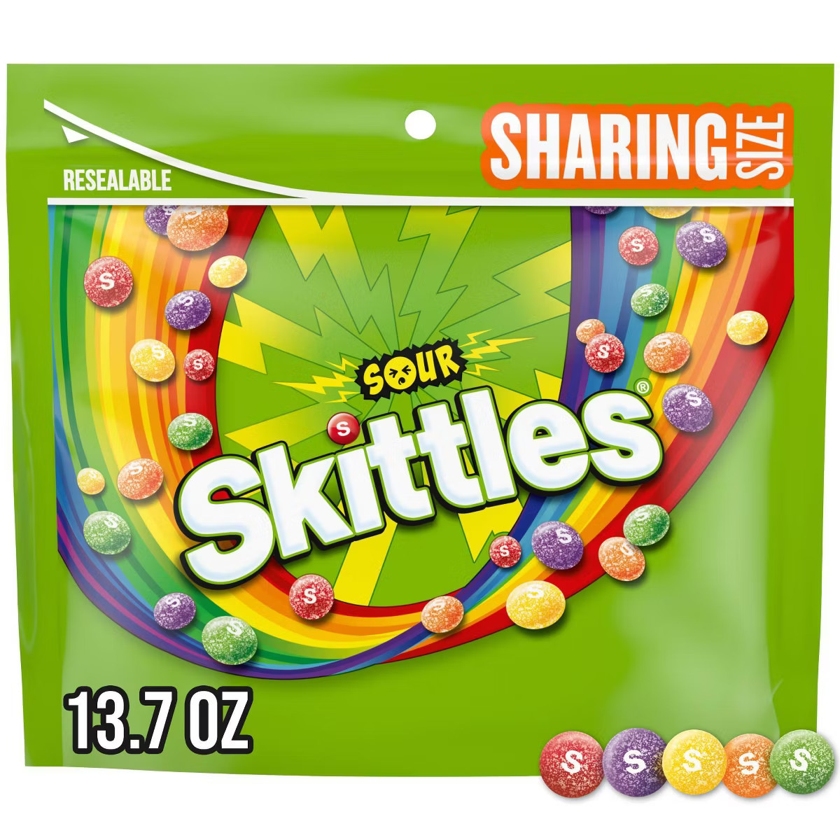 Skittles Sour Candy, Chewy Fruit Candies Share Size Bag - 13.7oz | Target