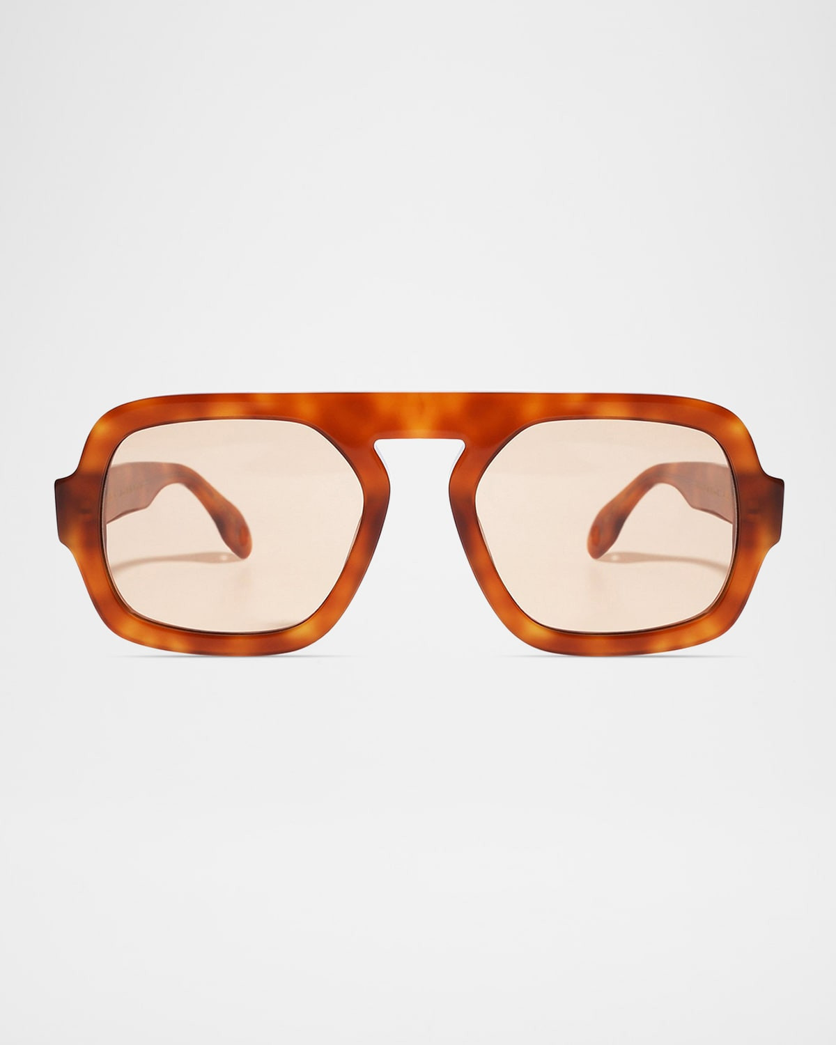 Jane Tortoise Acetate Aviator Sunglasses | Neiman Marcus