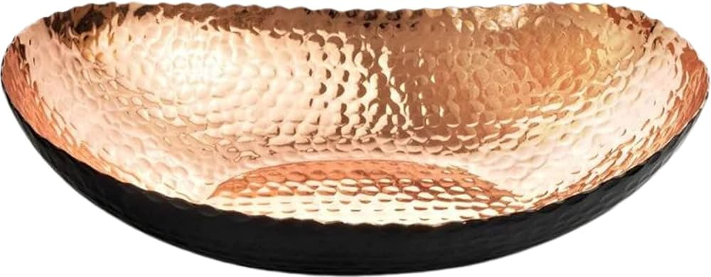 Monarch Abode 31601 Hand Hammered Metal Decorative Bowl, Modern Centerpiece Fruit Bowl for Kitche... | Amazon (US)