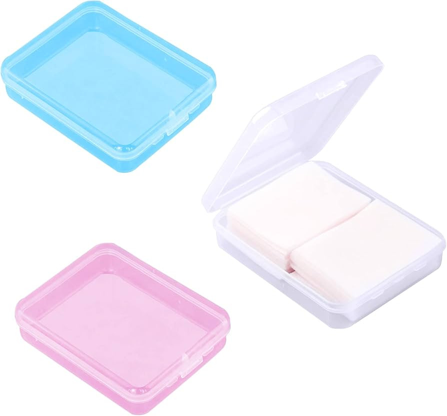 Portable Travel Cotton Pad Holder Cotton Swab Ball Holder Dispenser Cosmetic Sponge Storage Box w... | Amazon (US)
