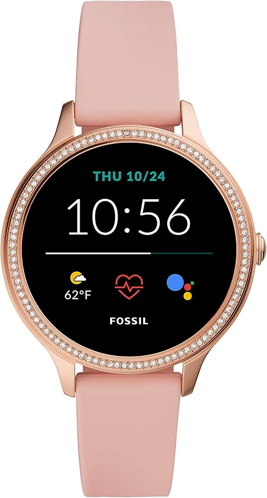 Fossil Women's Gen 5E 42mm Stainless Steel Touchscreen Smartwatch with Alexa, Speaker, Heart Rate... | Amazon (US)