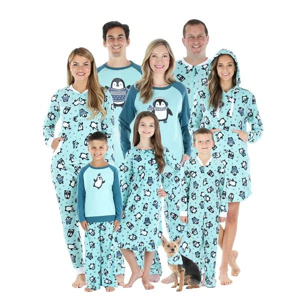 Our Family Pjs Family Matching Pajamas, Fleece Penguin Onesies - Walmart.com | Walmart (US)