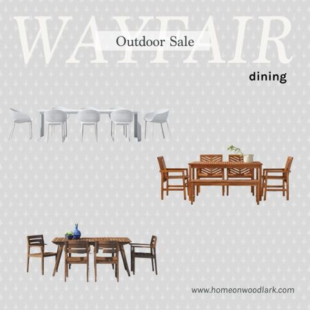 Wayfair’s Outdoor Sale: Modern Dining sets for your patio or deck.  

Wooden dining set.  Modern outdoor dining table.  Wayfair outdoor dining.  

#LTKSeasonal #LTKsalealert #LTKhome