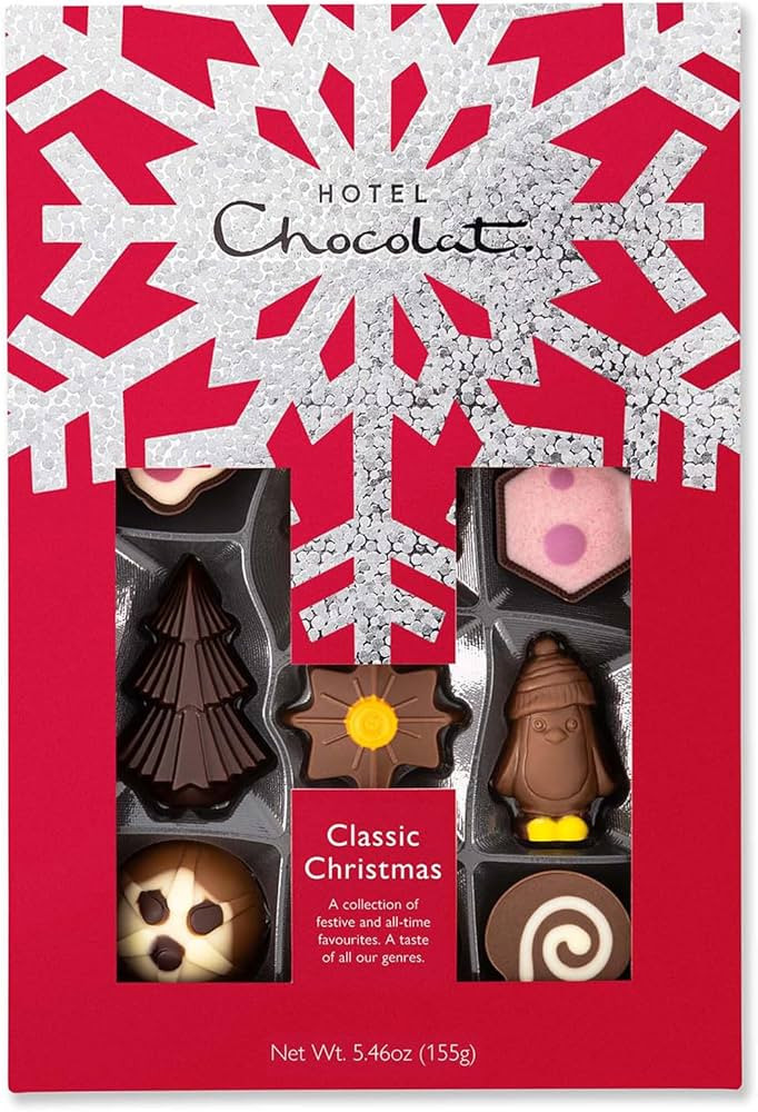 Hotel Chocolat - The Classic Christmas H-Box -14 Classic And Christmas Chocolates, 155g - Chocola... | Amazon (UK)