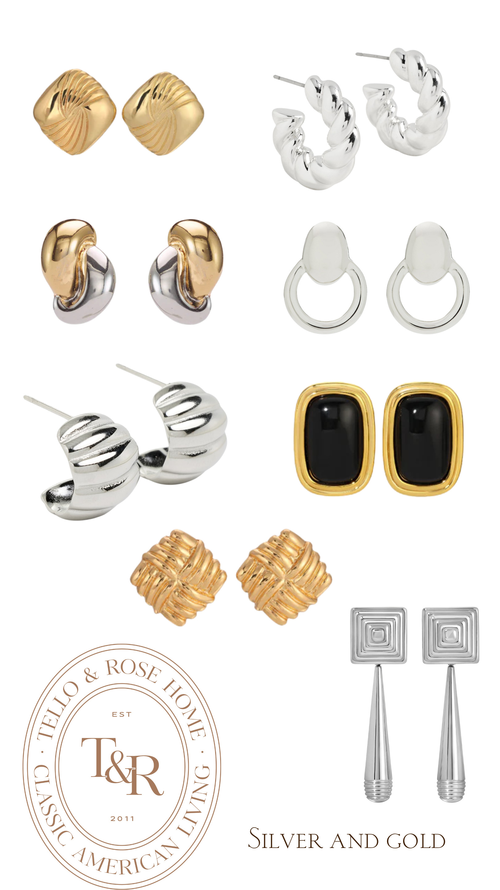 Staple earrings in silver and gold  

 #LTKGiftGuide #LTKHoliday #LTKFindsUnder100