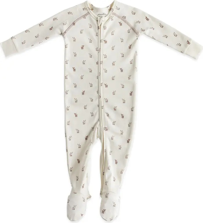 Hatchlings Zip Fitted One-Piece Organic Cotton Pajamas | Nordstrom