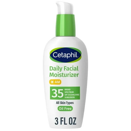 Cetaphil Daily Facial Moisturizer Lotion for Dry, Oily or Combination Sensitive Skin Care, Broad Spectrum SPF 35, 3 Fl Oz, | Walmart (US)