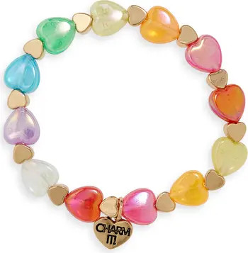 Rainbow Heart Bead Stretch Bracelet | Nordstrom