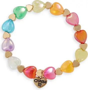 Rainbow Heart Bead Stretch Bracelet | Nordstrom
