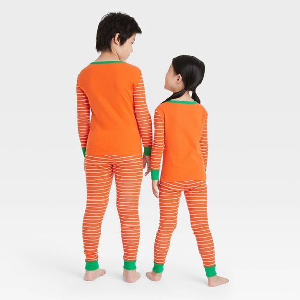 Kids' Halloween Pumpkin Matching Family Pajama Set - Orange | Target