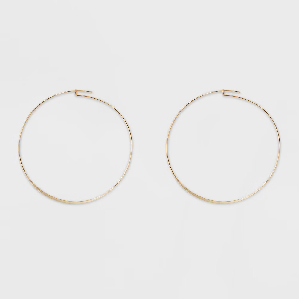 Flat Hoop Earrings - A New Day™ | Target