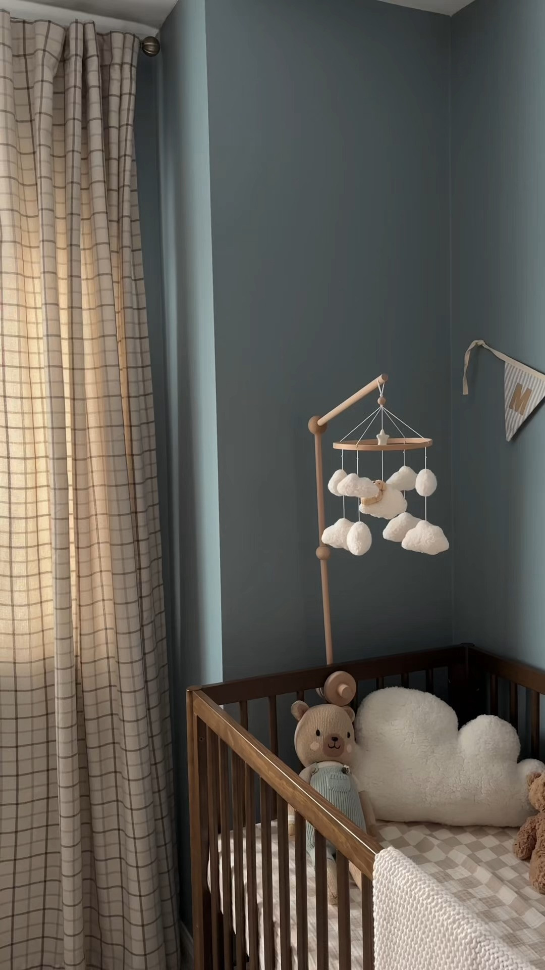 Nursery details! Paint colour is Benjamin Moore - Dusty Cornflower 💙 

 #LTKBaby