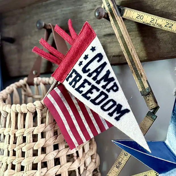 Freedom Camp Mini Pennant Flag Set of 6 | Antique Farm House