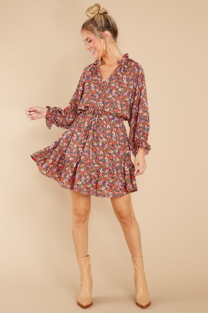 Promised Land Red Multi Floral Print Dress | Red Dress 