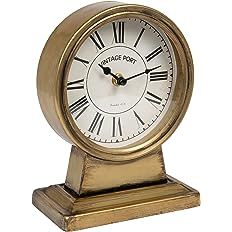 Creative Co-op EC0535 Metal Gold Finish Mantel Clock | Amazon (US)