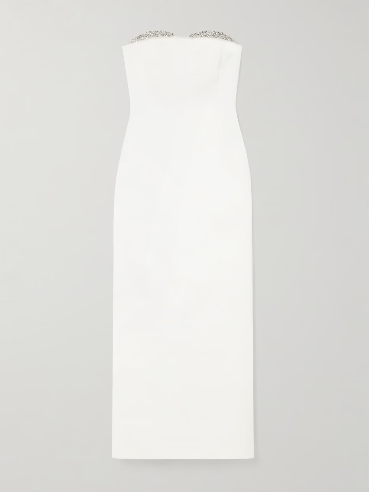 The New Arrivals Ilkyaz Ozel - Noele Strapless Crystal-embellished Satin Gown - White | NET-A-PORTER (US)