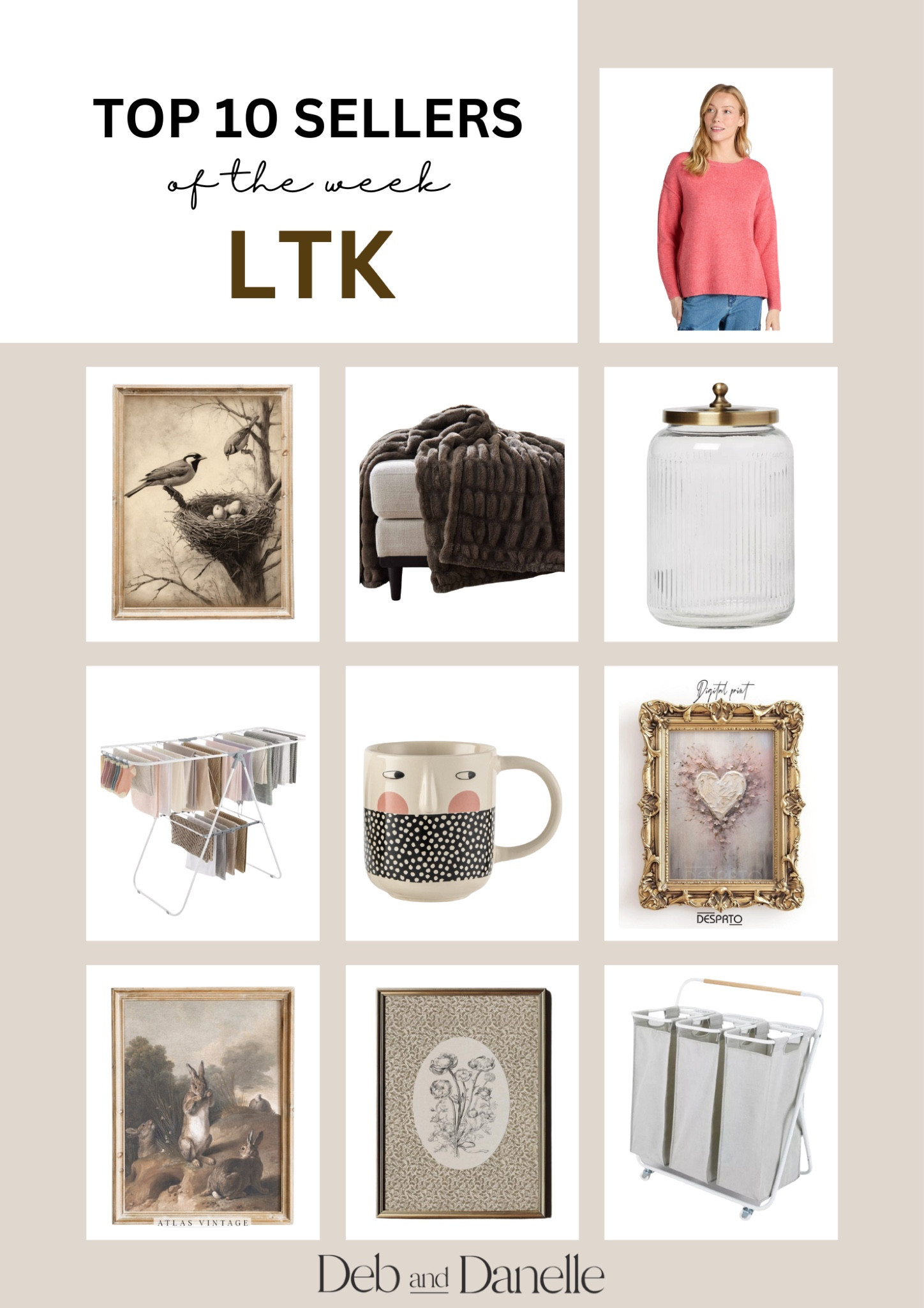 These were our most-loved items from LTK for the week. The list included some beautiful digital prints for Spring from Etsy, a few organizational finds from Target, and a few warm, cozy items from Walmart. 

#LTKMidsize #LTKSeasonal #LTKHome