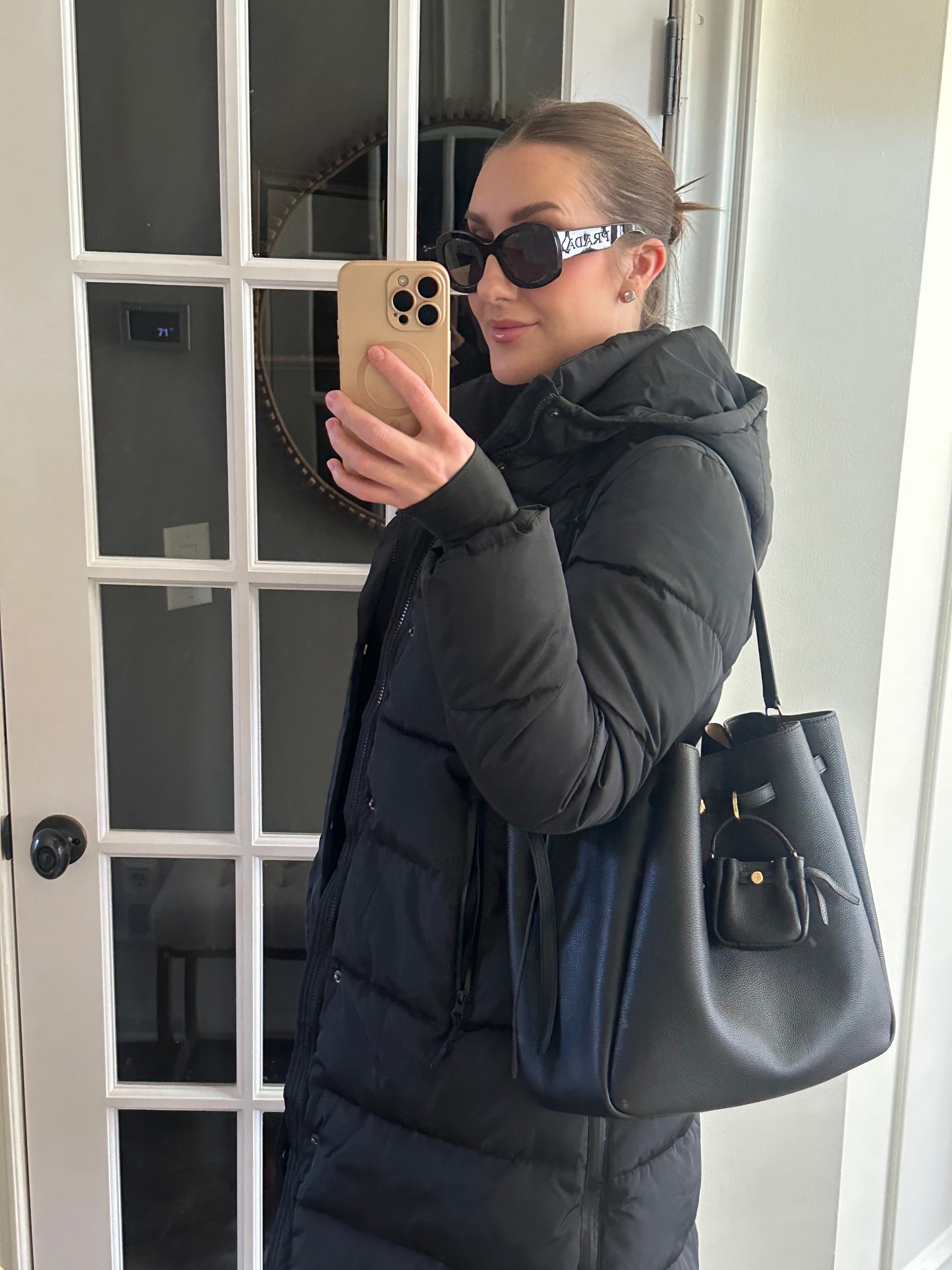 A classic long black puffer coat is a wardrobe essential 🖤 
Casual cold weather ootd 

#LTKSeasonal #LTKootd