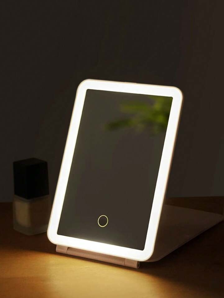 1pc USB Rechargeable, Battery Powered, 3-Color Adjustable Brightness LED Lighted Makeup Mirror, F... | SHEIN