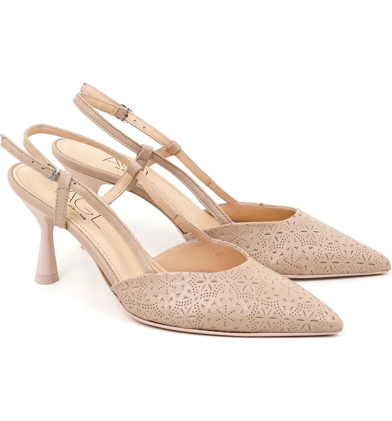 AGL Rosie Flower Pointed Toe Slingback Pump | Nordstrom | Nordstrom