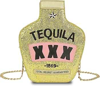 Fozehlad Women Cute Sequins Crossbody Bags Tequila Bottle Shaped Shoulder Handbags Elegant Evenin... | Amazon (US)