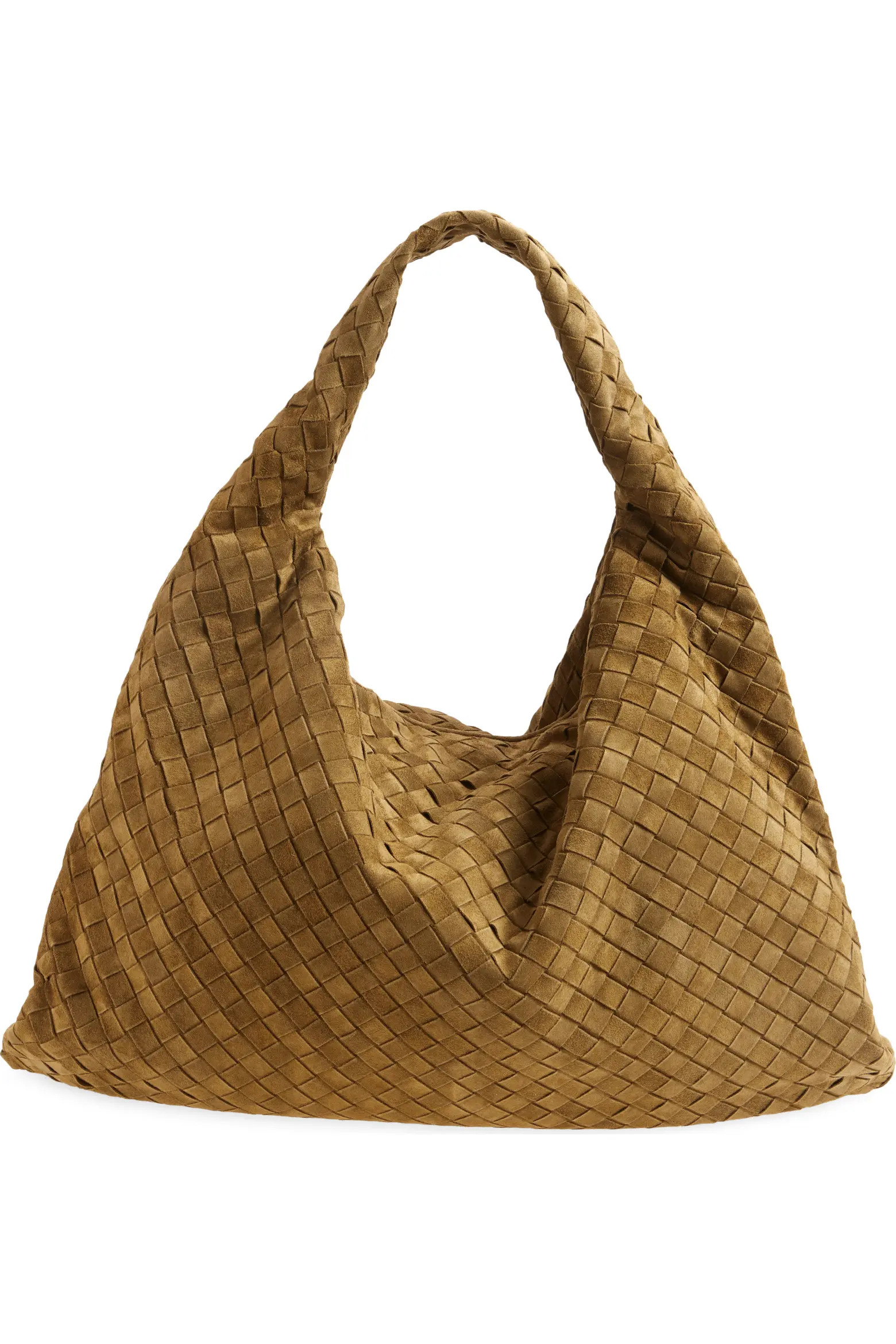 Bottega Veneta Large Hop Intrecciato Suede Hobo Bag (Women) | Nordstrom | Nordstrom