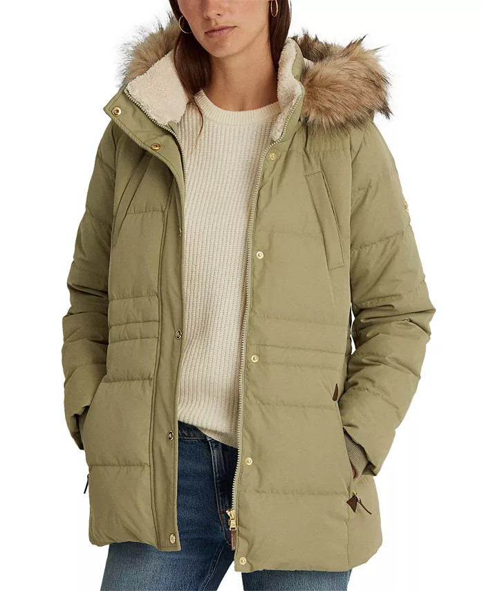 Lauren Ralph Lauren
          
        
  
      
          Women's Faux-Fur-Trim Hooded Down Puf... | Macys (US)