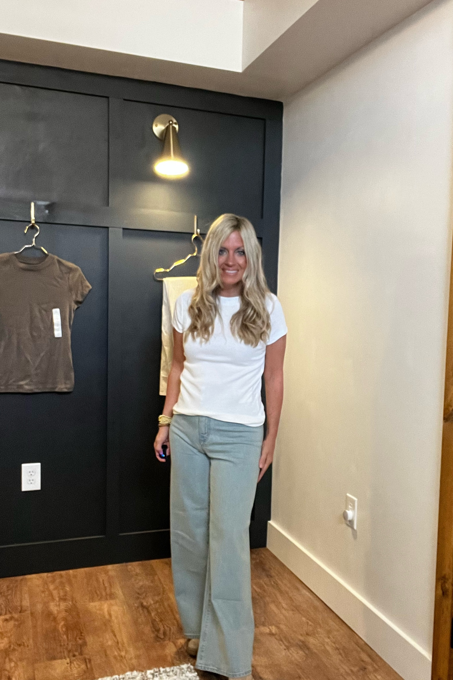 My sailor wide leg jeans are on sale today.  I’m wearing light wash in size 2.   
 

#LTKPetite #LTKSaleAlert