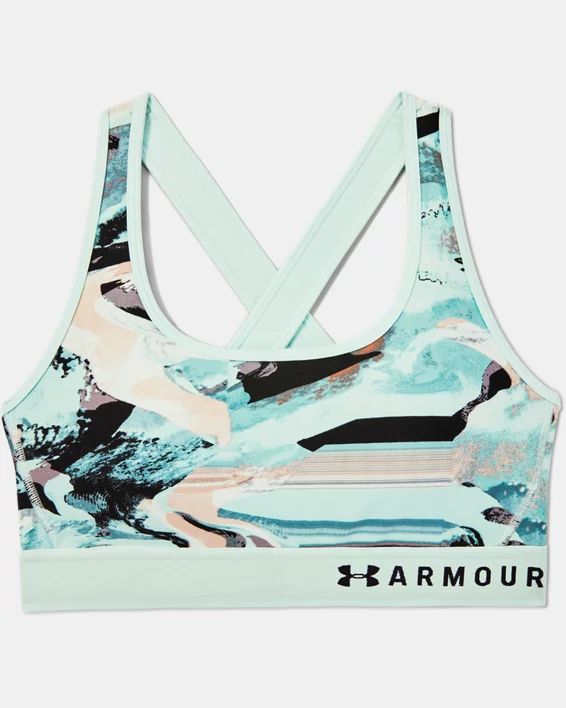 Women's Armour® Mid Crossback Print Sports Bra | Under Armour (CA)