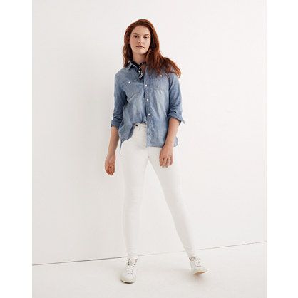 9" High-Rise Skinny Jeans in Pure White | Madewell