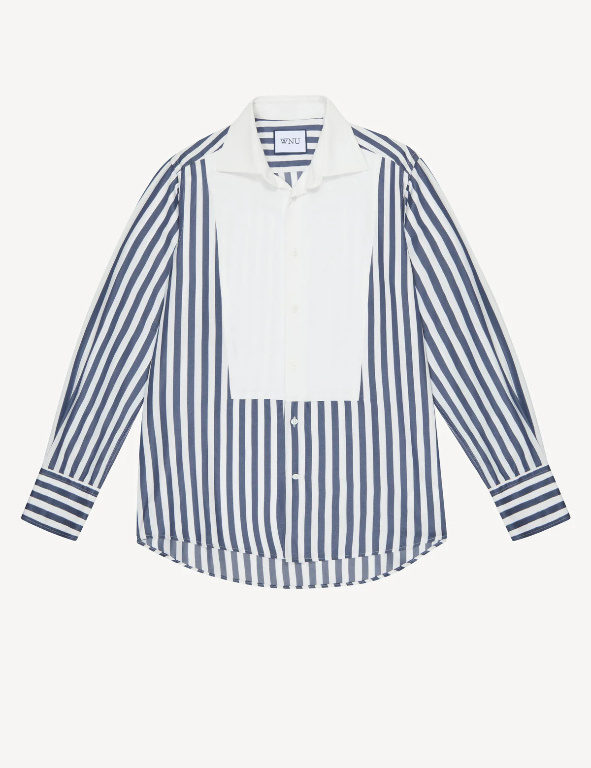 The Dress Shirt: TENCEL™ Lyocell, Navy Blue Stripe | With Nothing Underneath