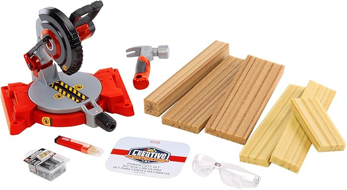 Little Tikes Creative Construction Power Cuts Set with 6 Accessories, Pretend Play Construction S... | Amazon (US)