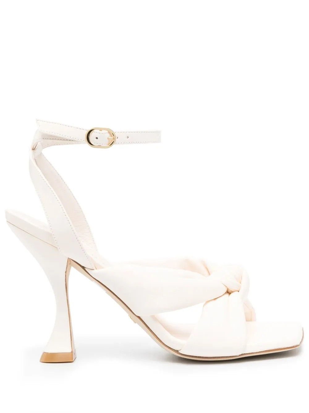 Stuart Weitzman Playa 100mm Knotted Leather Sandals - Farfetch | Farfetch Global