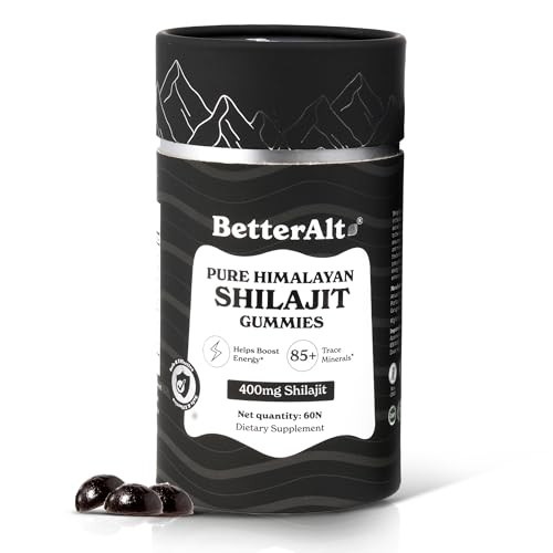 Better Alt Pure Himalayan Shilajit Gummies with 100% Shilajit |High Potency Gold Grade| 60 Gummies for Energy Boost & Immune Support, 75%+ Fulvic Acid| Travel Friendly - Tamarind Flavor | Amazon (US)