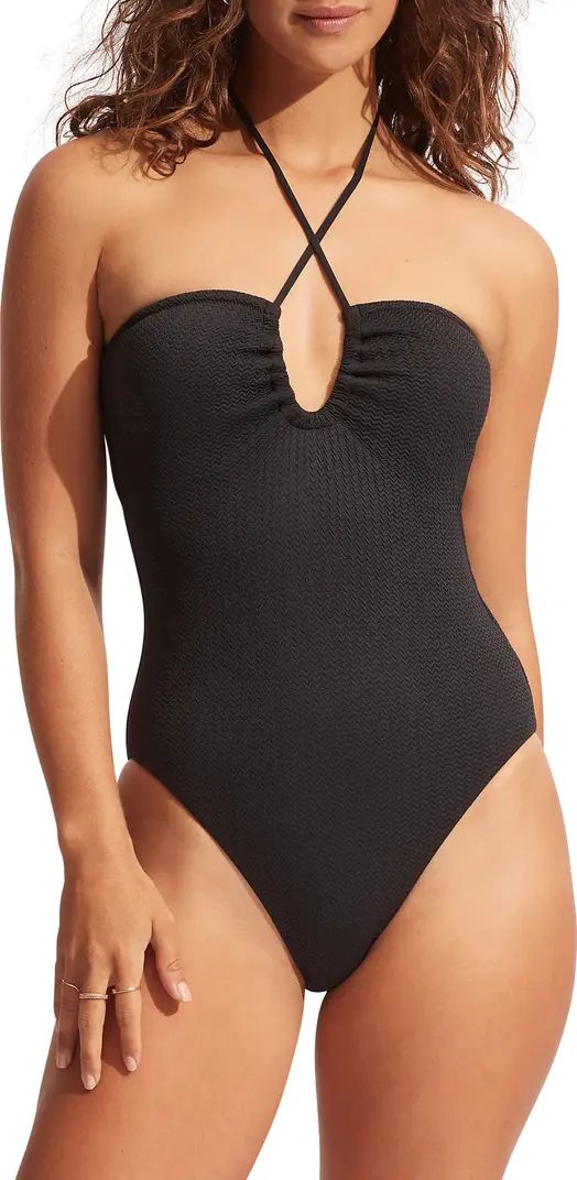 Seafolly Seadive Keyhole Maillot One-Piece Swimsuit | Nordstrom | Nordstrom