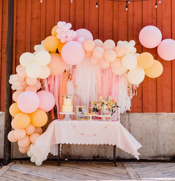 4 Piece Tablecloth Fringe Backdrop "Wall", Flagtape Backdrop, streamer wall  Fringe Backdrop, Bir... | Etsy (US)