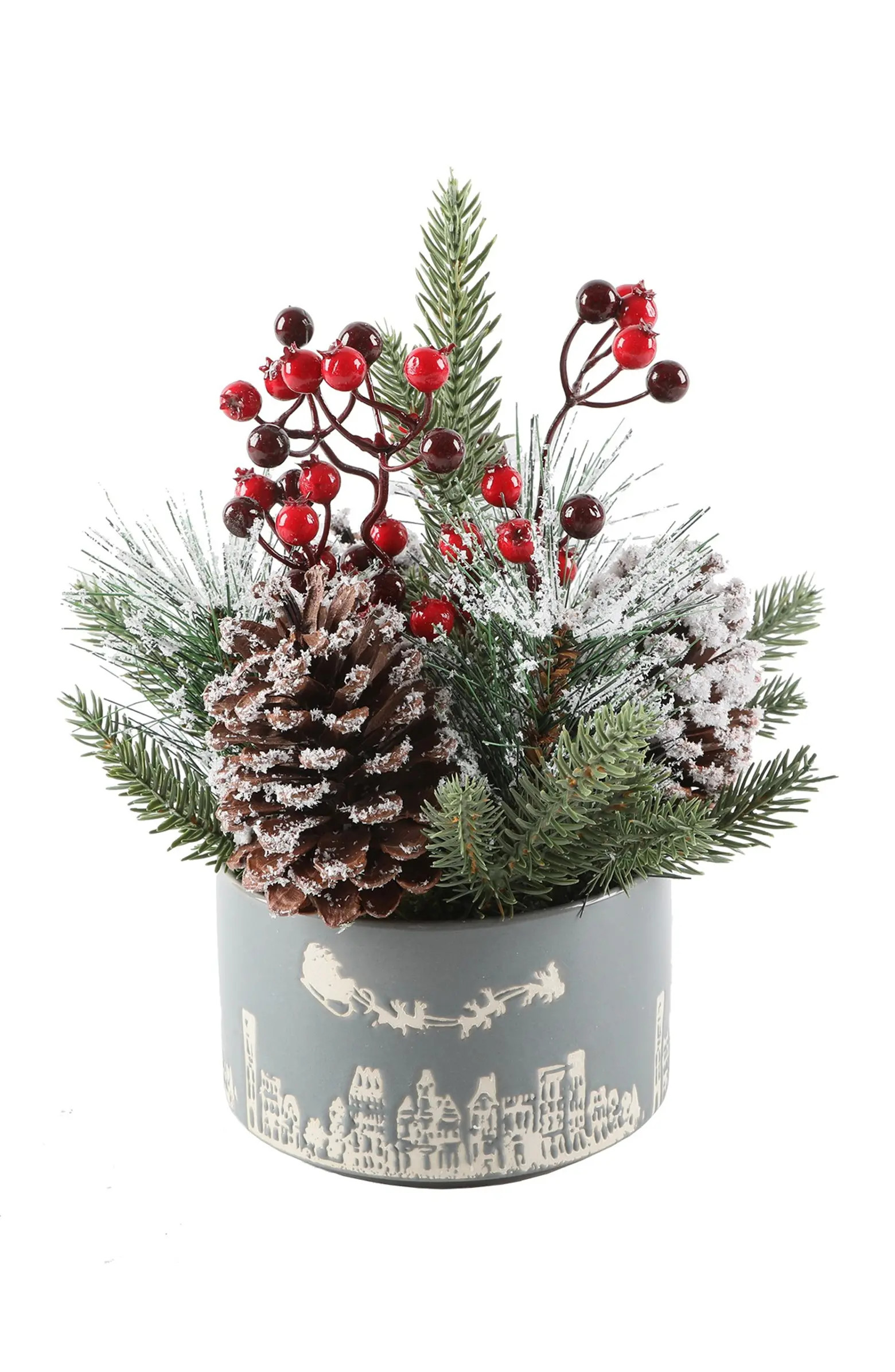FLORA BUNDA Xmas Mix in 5" Gray Cityscape Ceramic Pot | Nordstromrack | Nordstrom Rack