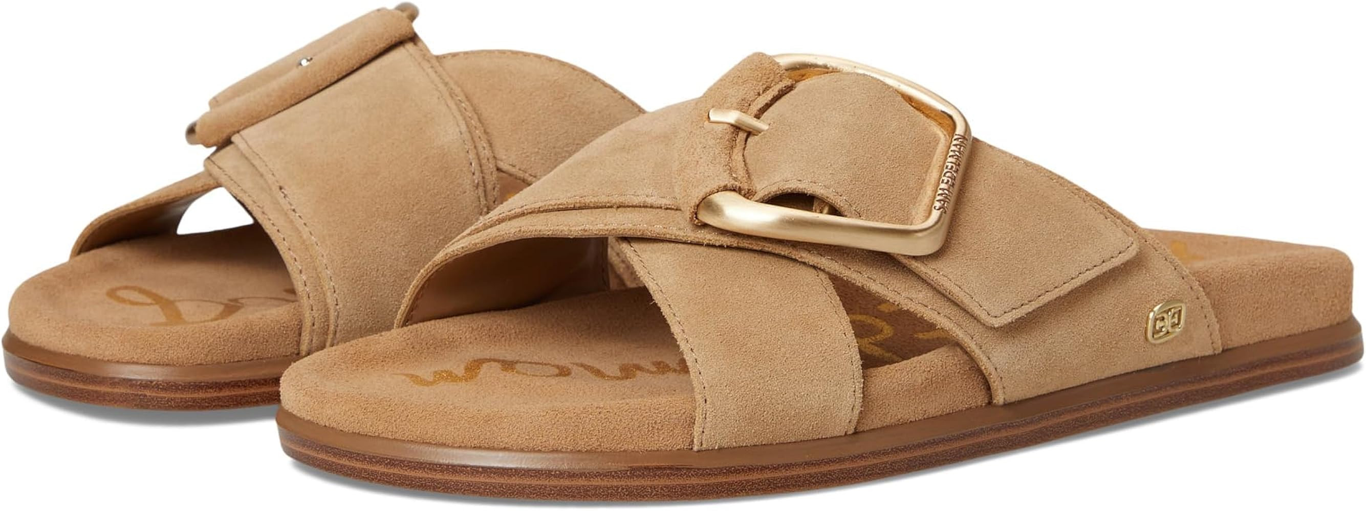 Amazon.com | Sam Edelman Women's Darla Slide Sandal, Cyprus Tan, 8.5 | Slides | Amazon (US)