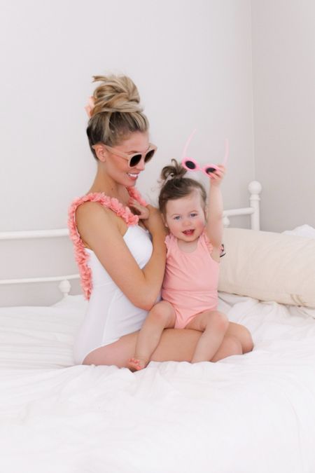 Mommy and me swim! Love the back on this pink and white one too! 

#LTKswim #LTKFind #LTKGiftGuide