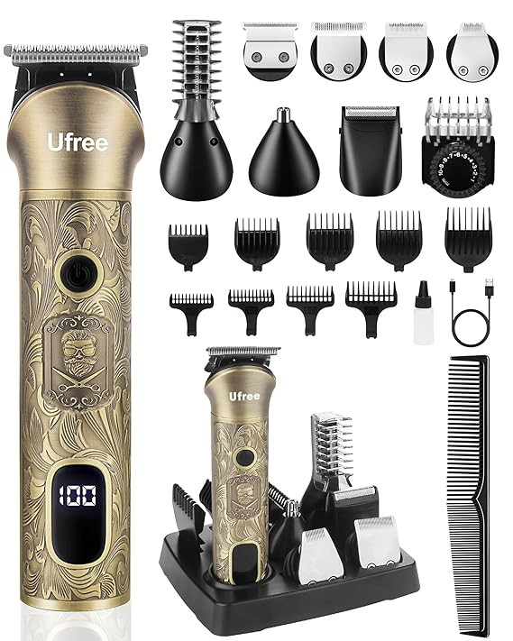 Ufree Beard Trimmer for Men, Electric Razor Shaver, Cordless Hair Clipper Shaving Kit for Mustach... | Amazon (US)
