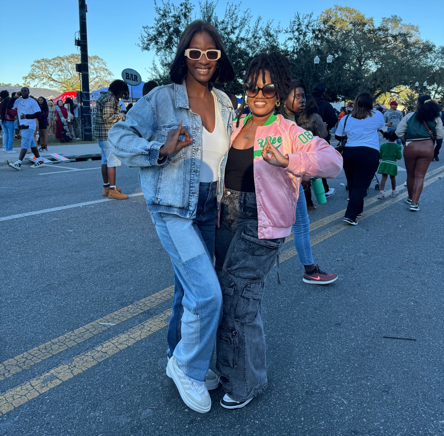 Outfit of the day with my sorority sister 

#LTKStyleTip