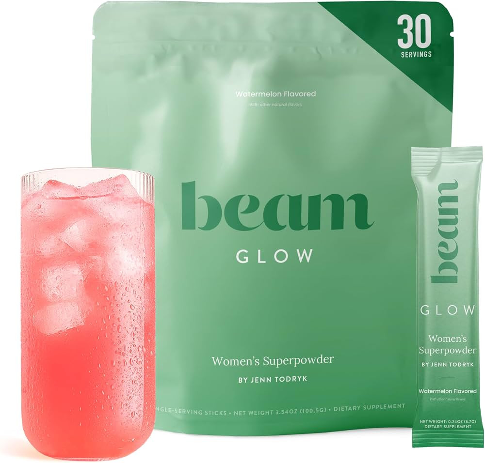BEAM Glow Women's Wellness Supplement, Cortisol Support with Ashwagandha for Women, Daily Vitamin... | Amazon (US)
