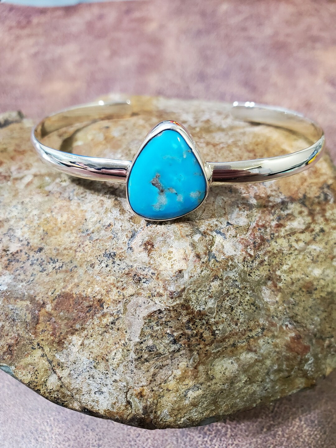 Simple Turquoise Cuff/king Man Turquoise Cuff /sterling Silver Cuff Bracelet/turquoise Bracelet/d... | Etsy (US)