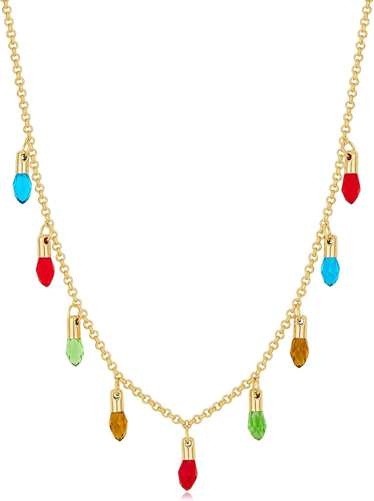Christmas Light Necklace for Women Colorful Bulb Charms Cute Festival Jewelry | Amazon (US)