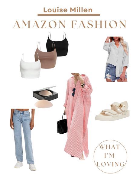 Amazon fashion. 
Tank top - this comes in a pack of 3
Jeans - under $35!
Long sleeve top - 100% cotton
Nippies - a must have! 
Long sleeve dress - in cotton
Sandals - 💕 

#LTKFind #LTKunder50 #LTKstyletip