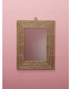 26x33 Rectangle Wall Mirror In Jute Frame | HomeGoods