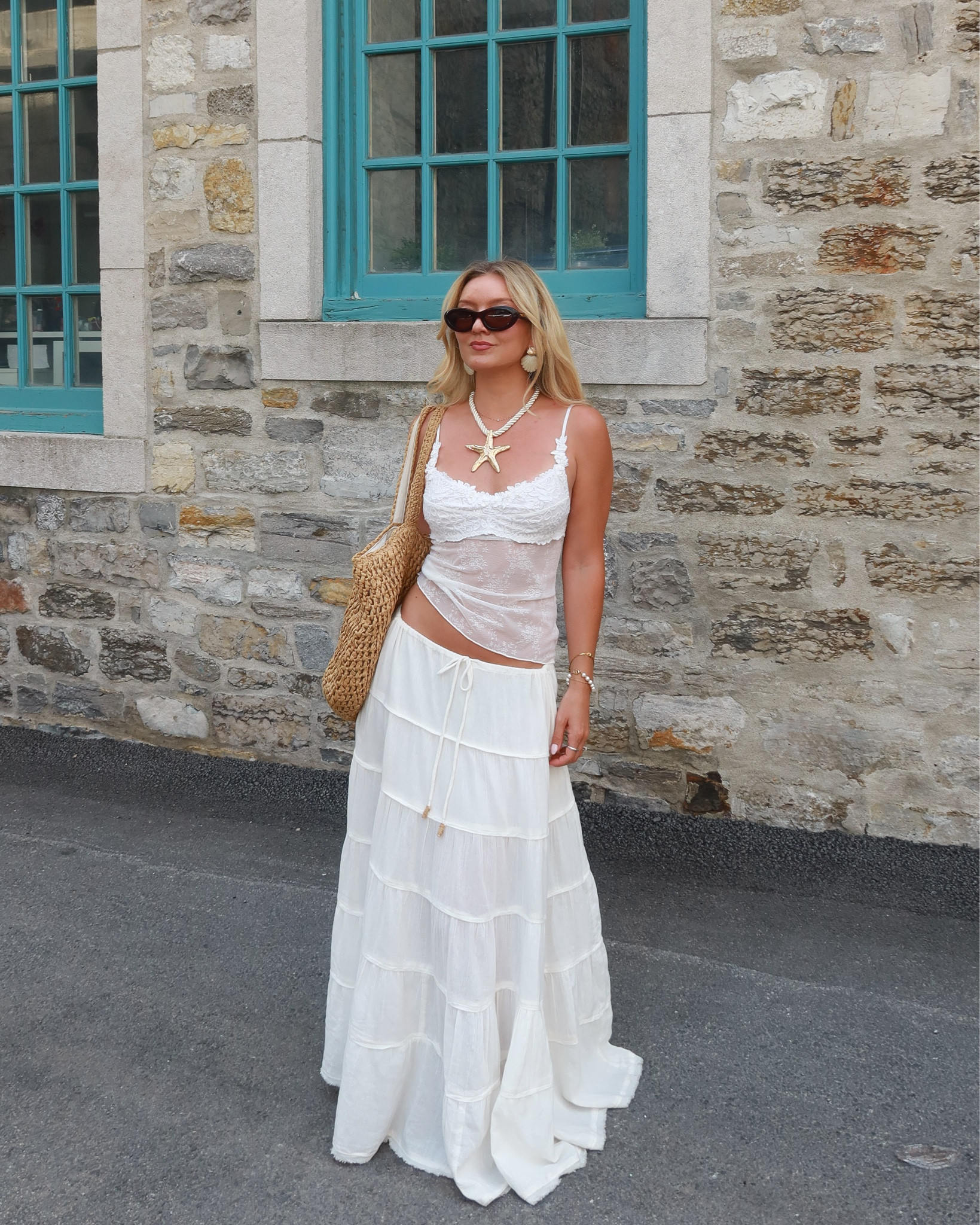 my favourite skirt of the summer so far 🤍🐚✨  wearing size XS in skirt, very stretchy & adjustable 

#LTKcanada #LTKsummer #LTKstyletip