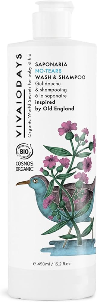 Organic Saponaria No-Tears Wash & Shampoo, Mild, Gentle and Soap Free 15.2 fl.oz.| 450 ml | Amazon (US)