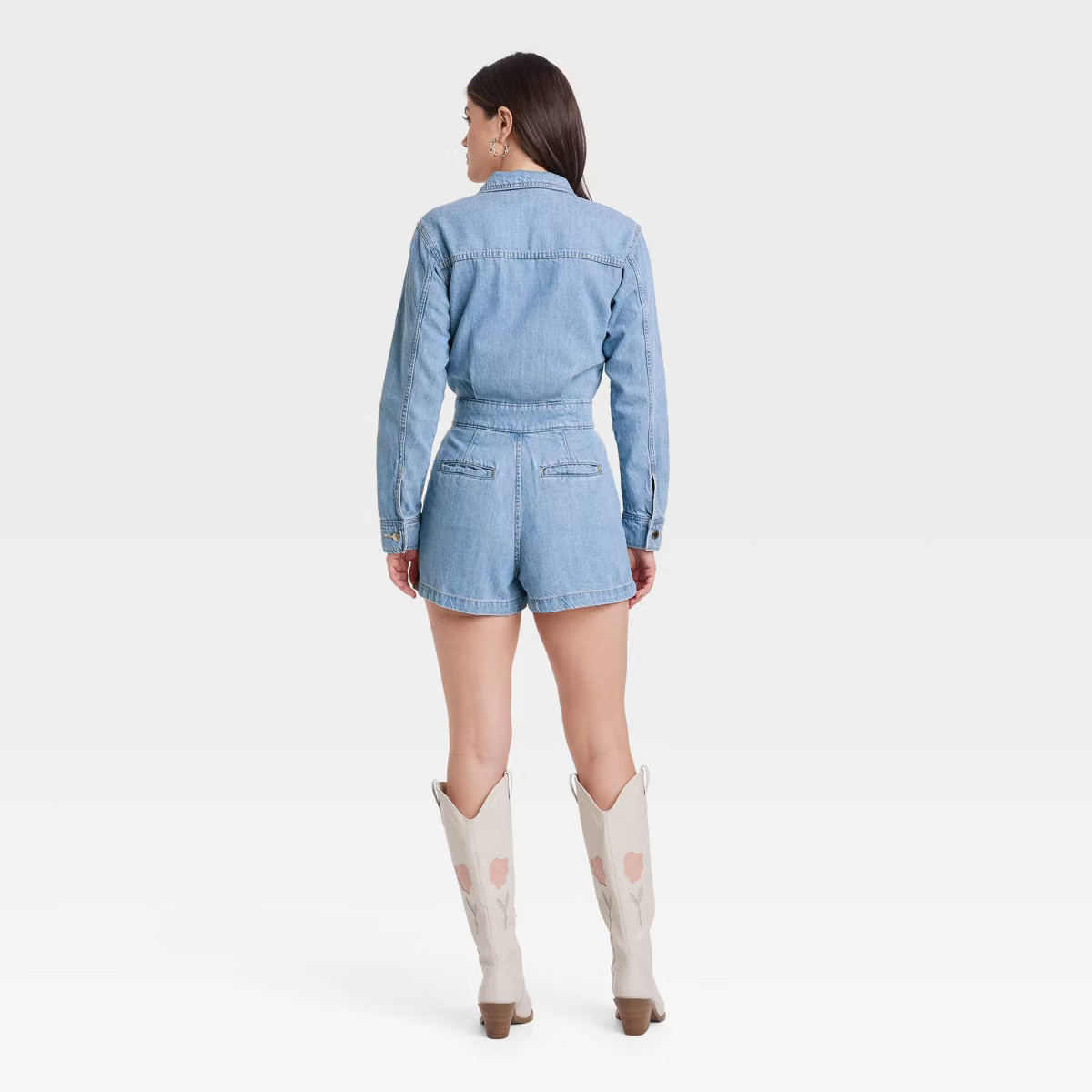 Women's Long Sleeve Denim Romper - Universal Thread™ | Target