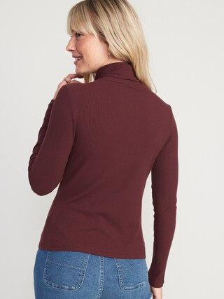 Rib-Knit Turtleneck Top for Women | Old Navy (US)